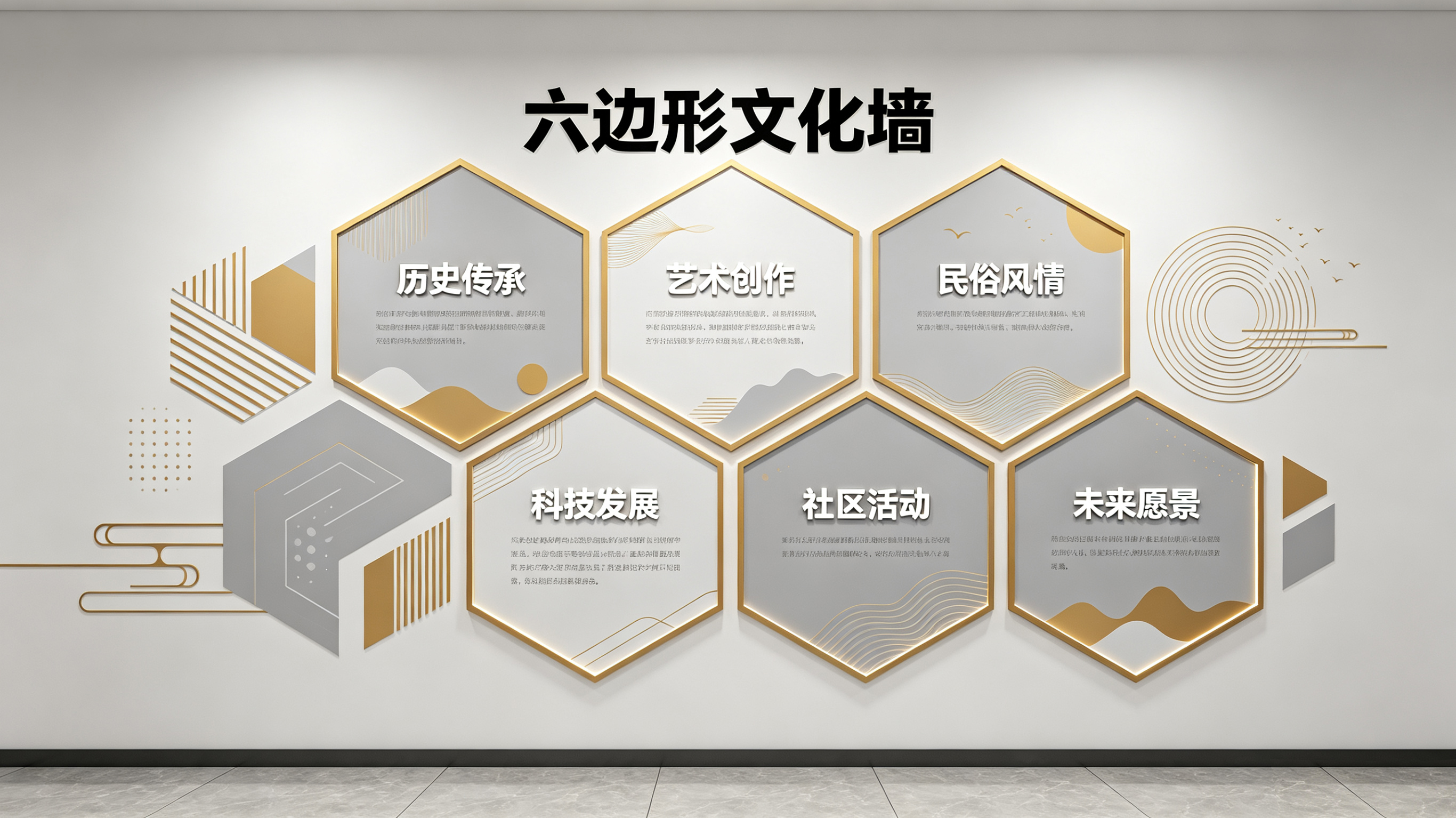 海安企业文化墙 | 六边形信息美学